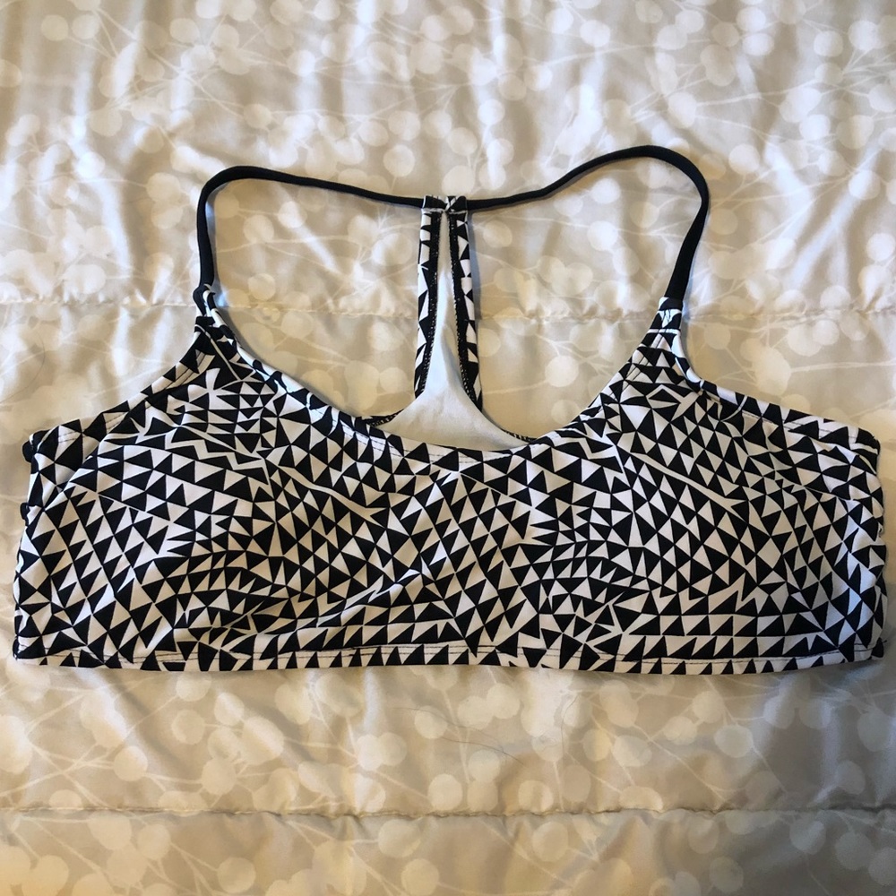 Geometric swim top